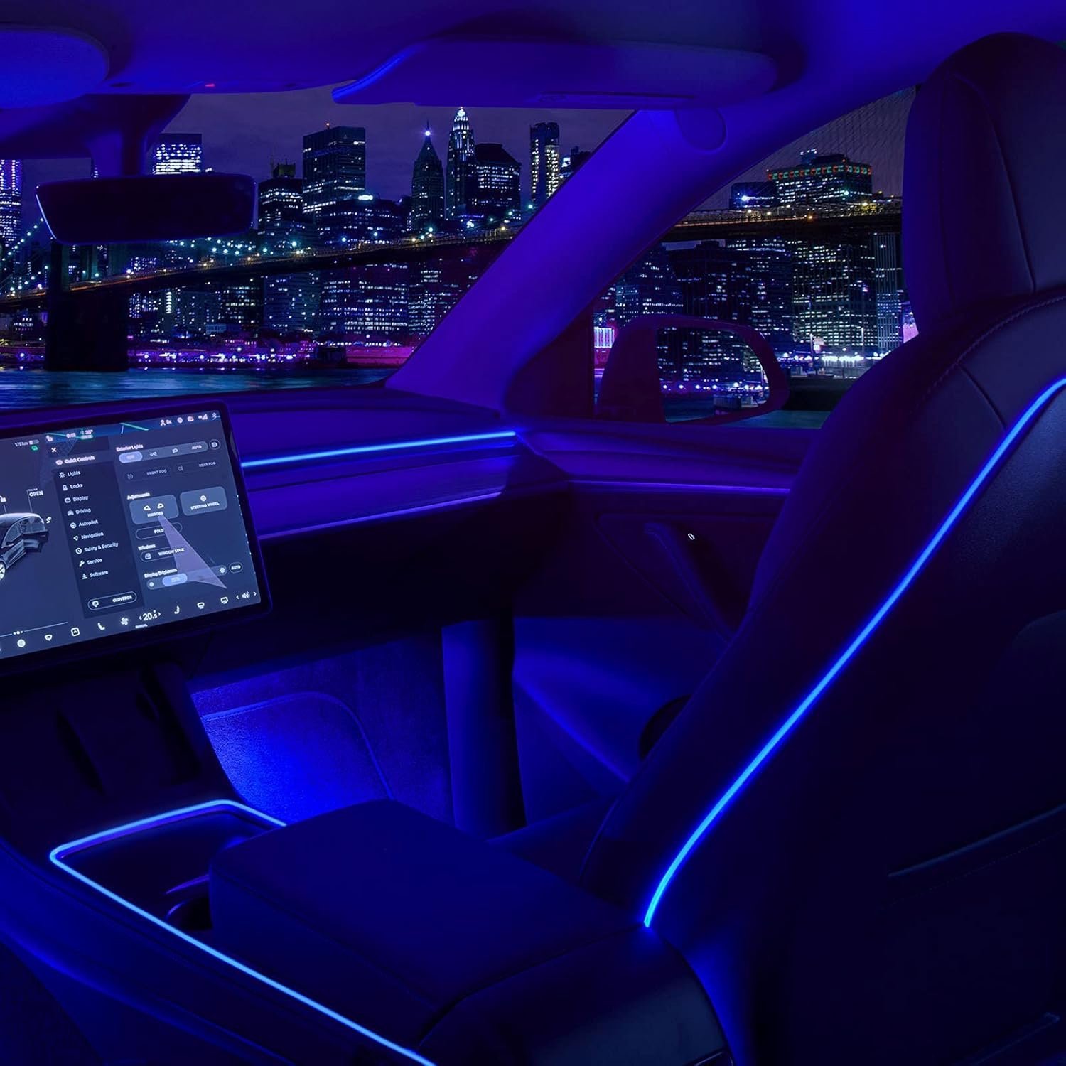 Nestour 2021 2022 2023 Tesla Model 3,Y Interior Car Neon Lights APP-Controlled
