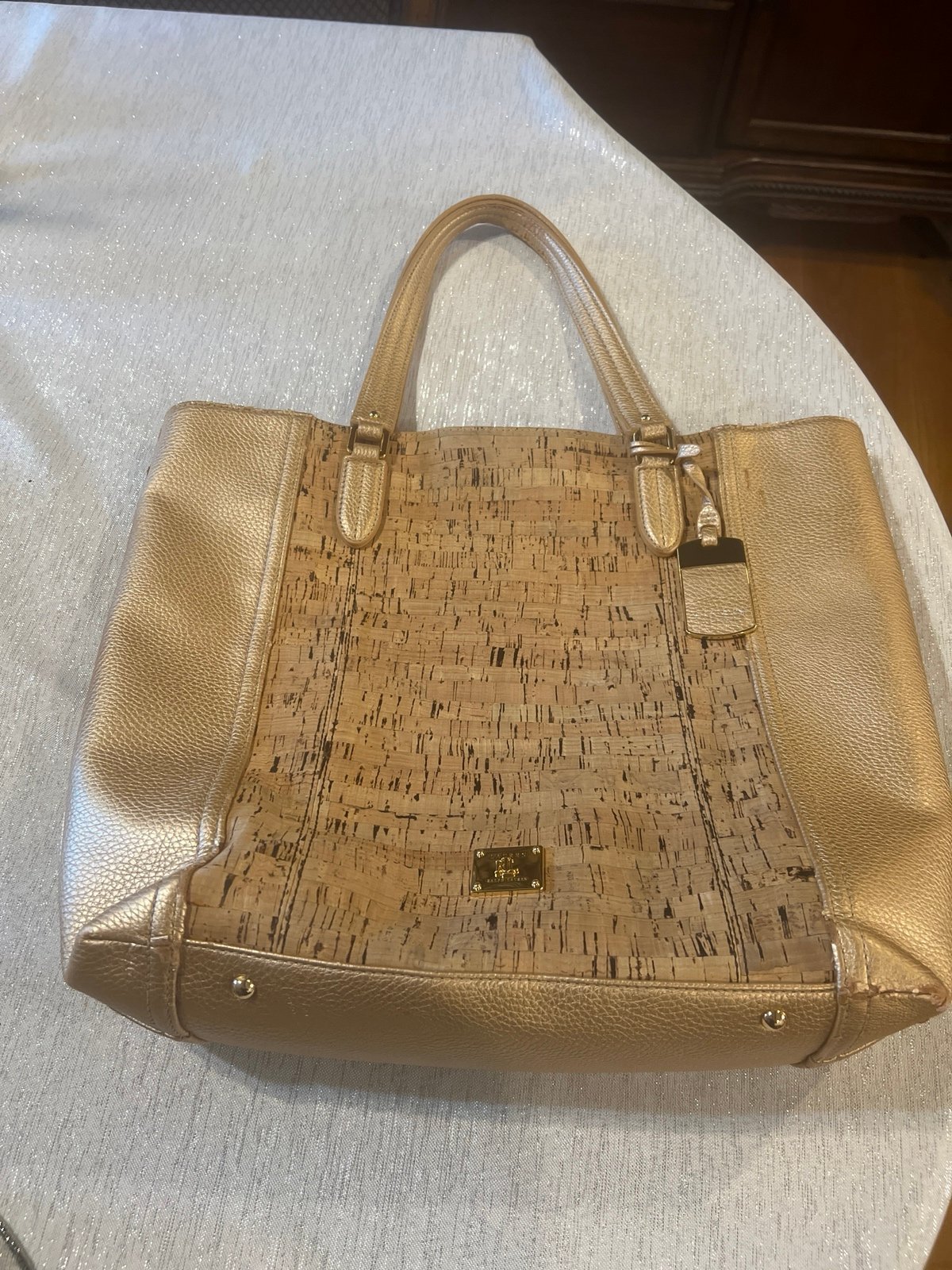 Ralph Lauren Cork and Gold Bag