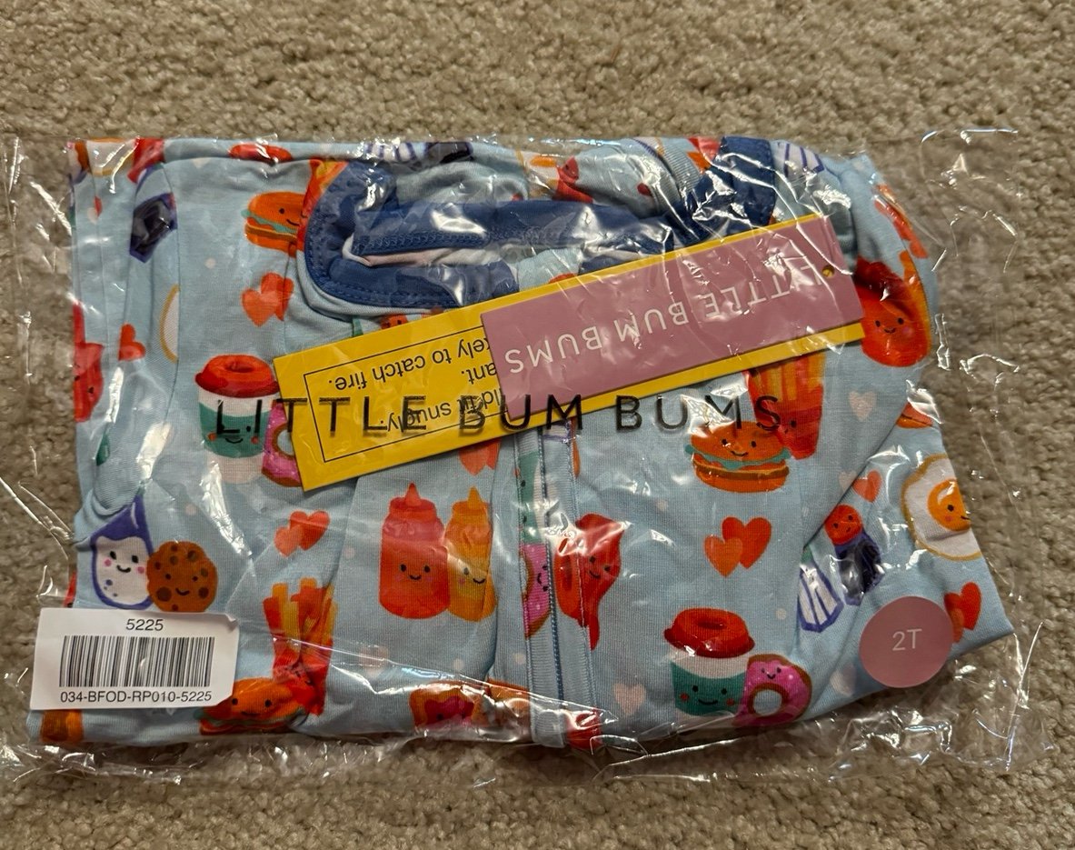 Little bum bums romper 2T NIB love at first bite