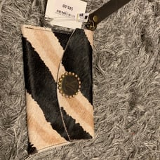 faux hide wristlet