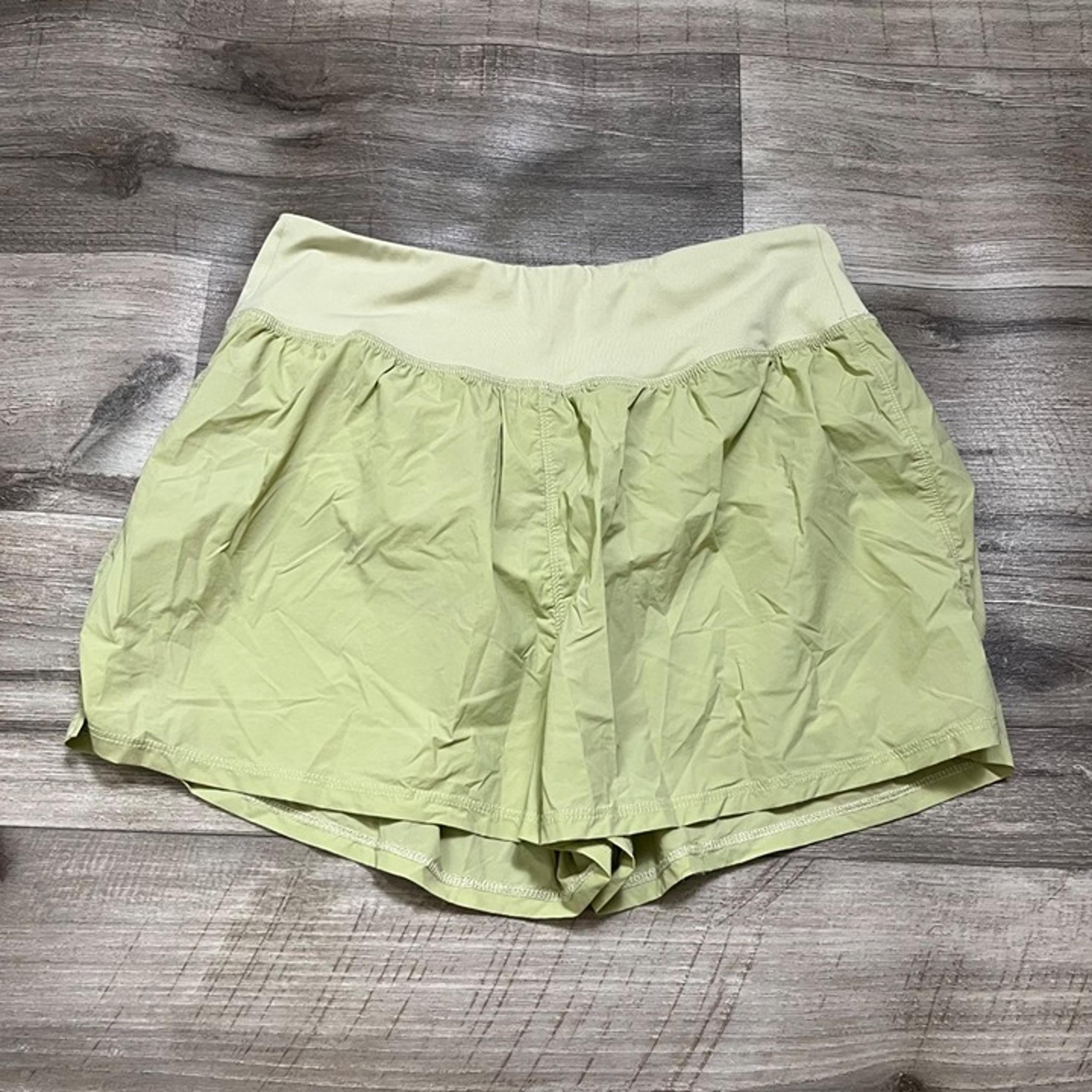 Madewell Athletic MDL Mid Rise Lined Running Shorts Green Women’s Size M
