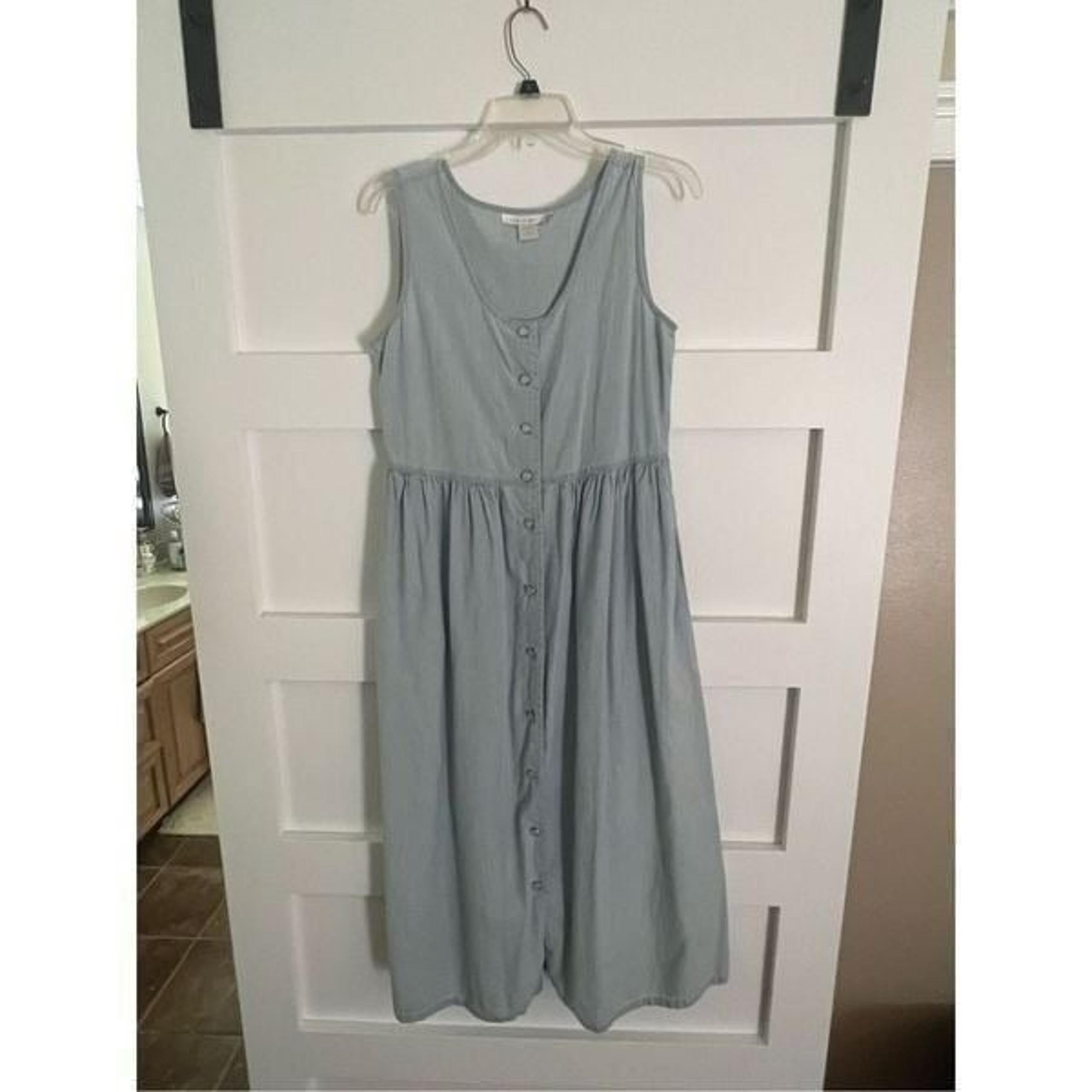 Vintage The Limited button down jean dress light blue denim lightweight cotton