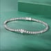 Solid 925 Silver Womens 2ct Diamond Heart Tennis Bracelet Ladies 7 inch Jewelry