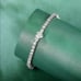 Solid 925 Silver Womens 2ct Diamond Heart Tennis Bracelet Ladies 7 inch Jewelry