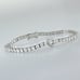 Solid 925 Silver Womens 2ct Diamond Heart Tennis Bracelet Ladies 7 inch Jewelry