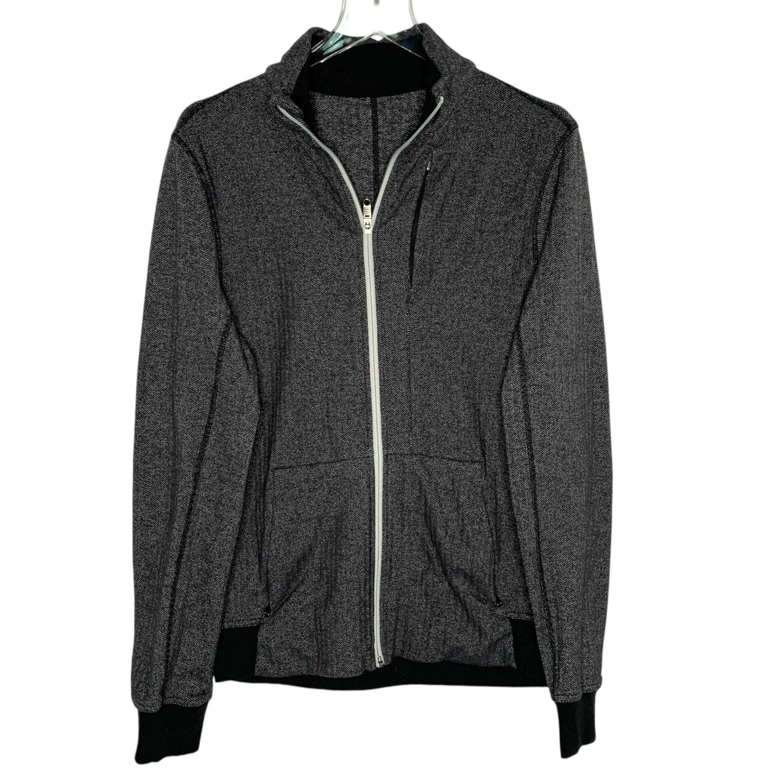 Lululemon M Mens Full Zip Long Sleeve Jacket Herringbone Textured Active