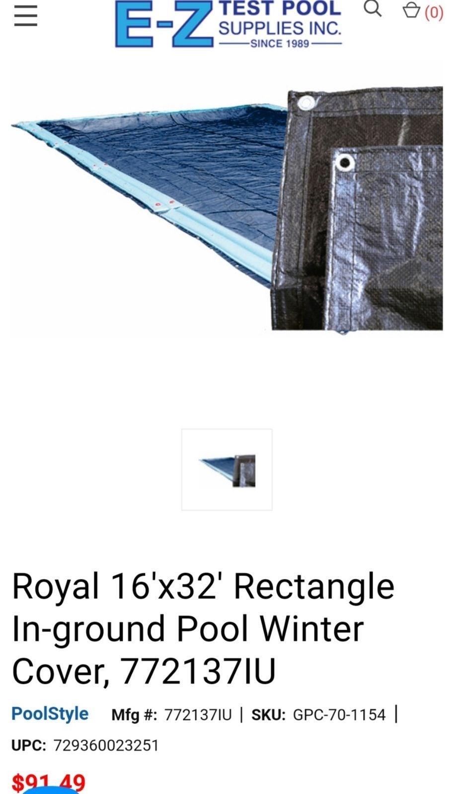 In Ground Pool Cover