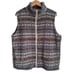 Women’s Sz M Fleece Aztec Zip Up Stripes Earth Tones Sherpa Fleece Vest