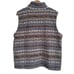 Women’s Sz M Fleece Aztec Zip Up Stripes Earth Tones Sherpa Fleece Vest