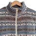 Women’s Sz M Fleece Aztec Zip Up Stripes Earth Tones Sherpa Fleece Vest