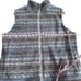Women’s Sz M Fleece Aztec Zip Up Stripes Earth Tones Sherpa Fleece Vest