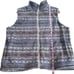 Women’s Sz M Fleece Aztec Zip Up Stripes Earth Tones Sherpa Fleece Vest