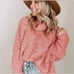 FREE PEOPLE BFF Pink/Scarlet Turtleneck Sweater size Medium
