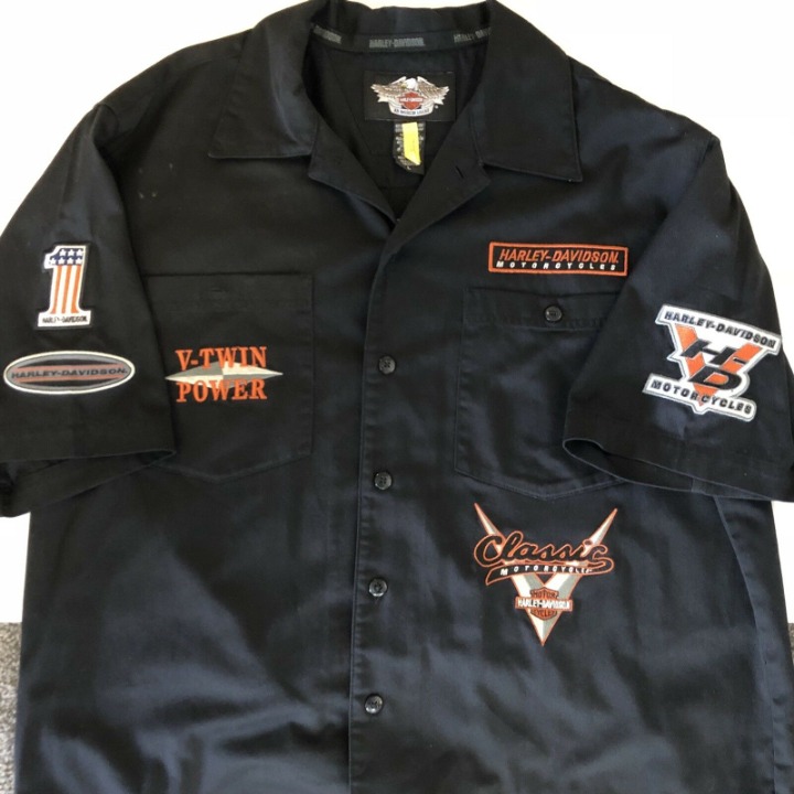 Harley Davidson Shirt Button Large patch