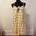Reformation Ryland Linen Dress In Dandelion Gingham Check