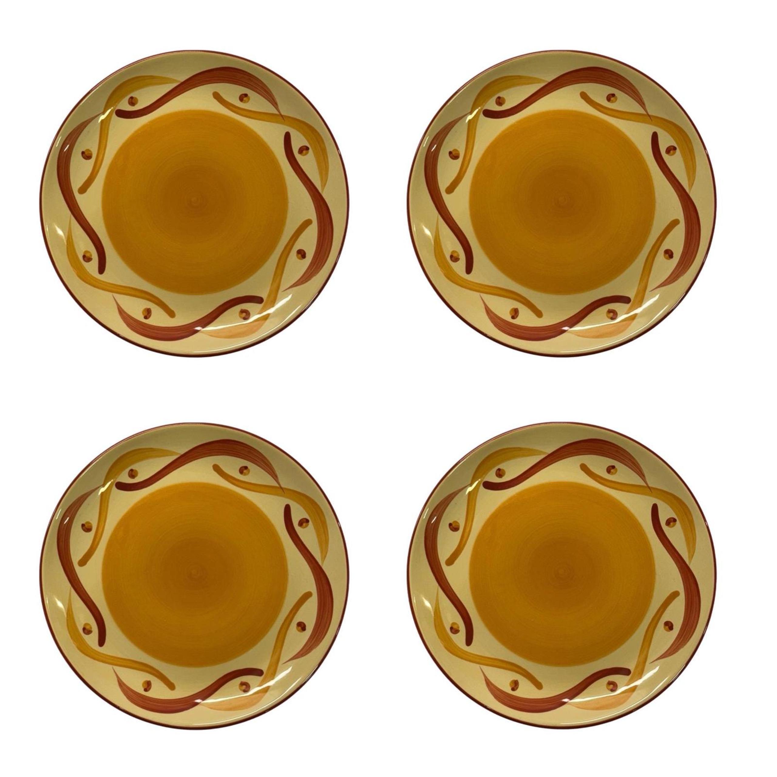 Set of 4 Gail Pittman Siena Southern Living 7.75 Ceramic Salad Plates