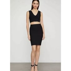 BcbgMAXAzria ALEXA Sweater Bandage Pencil Skirt Women's Medium Black