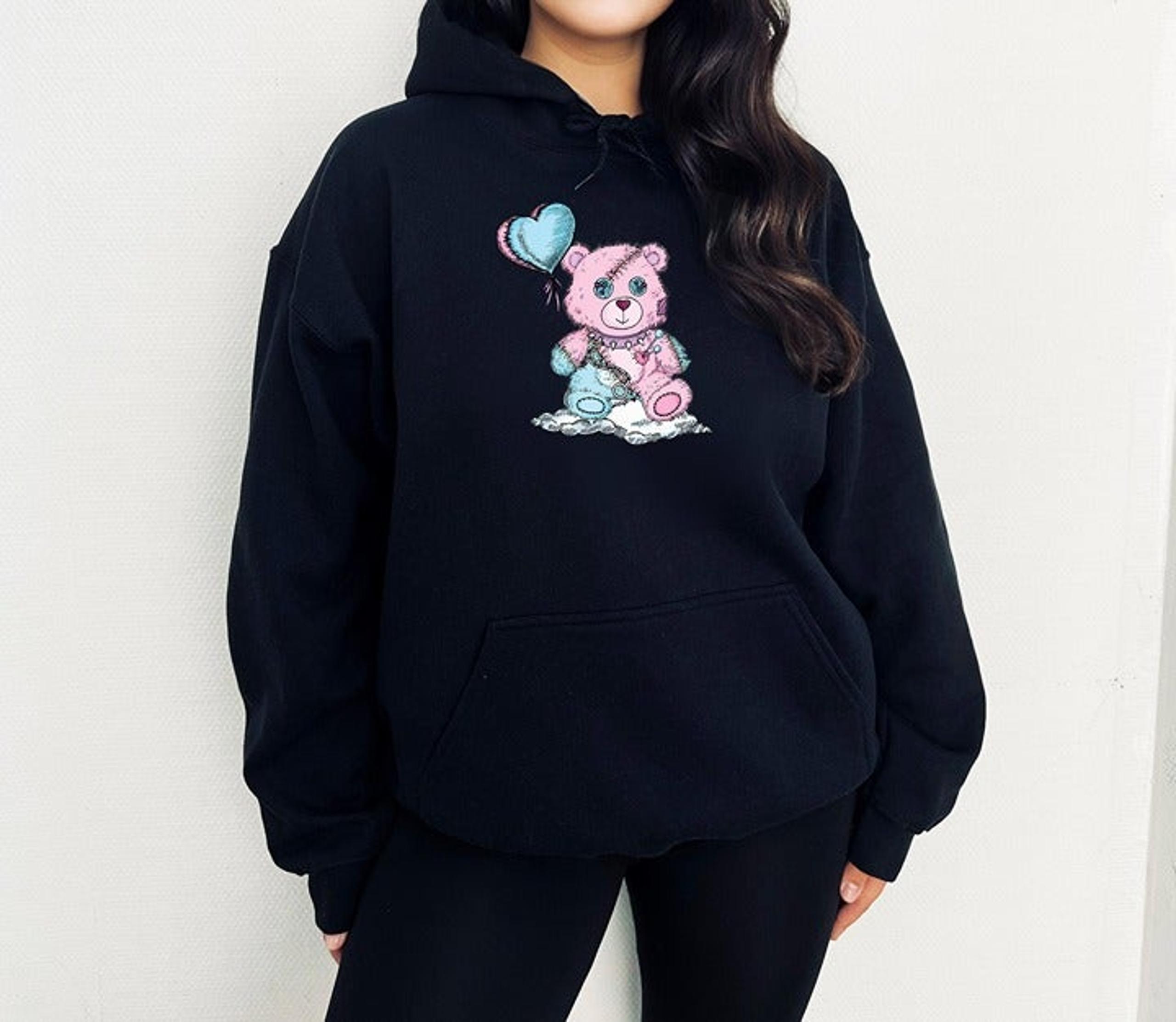 Gothic Bear Anime Hoodie