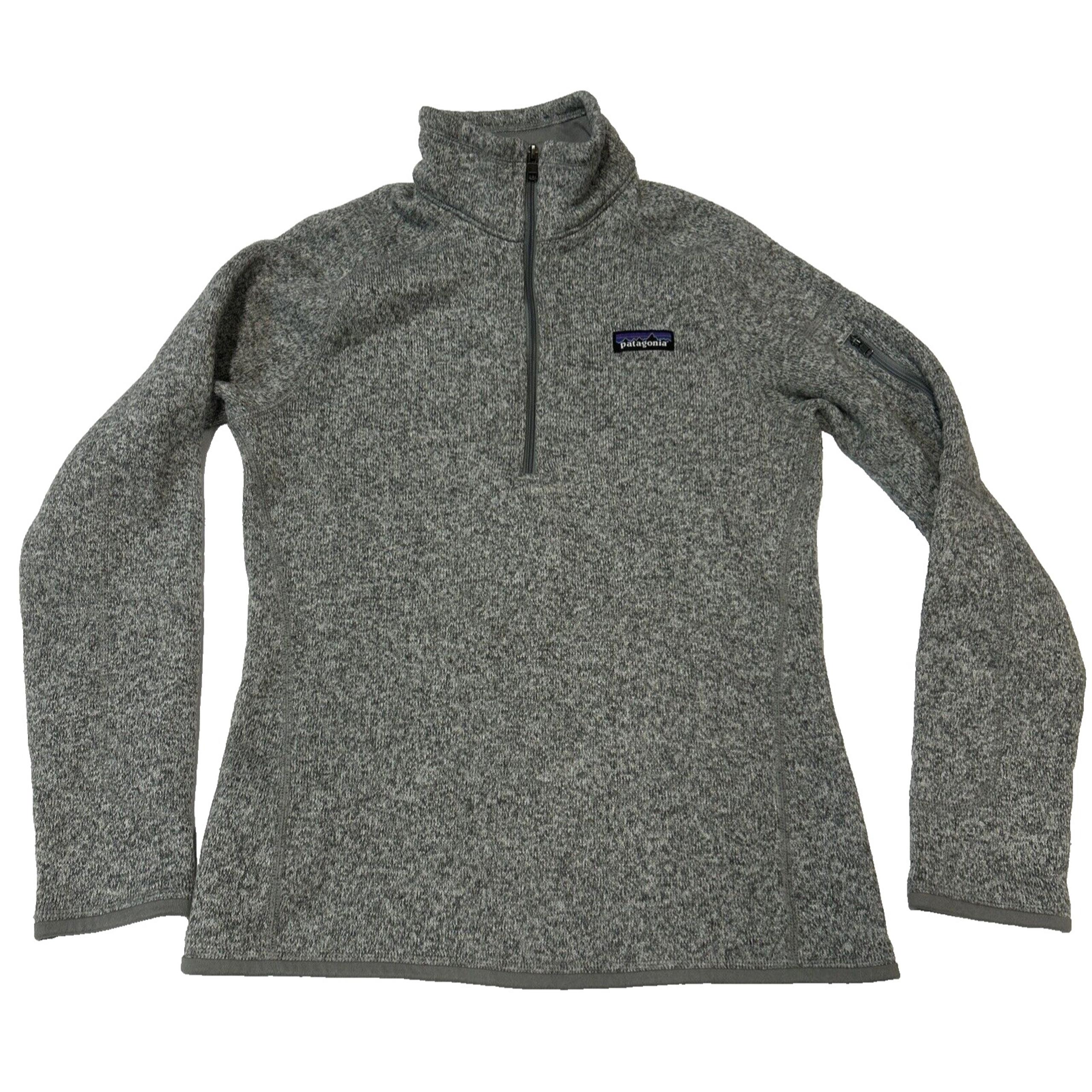 Patagonia Better Sweater Pullover Womens M Gray Fleece 1/4 Zip Pocket Outdoor