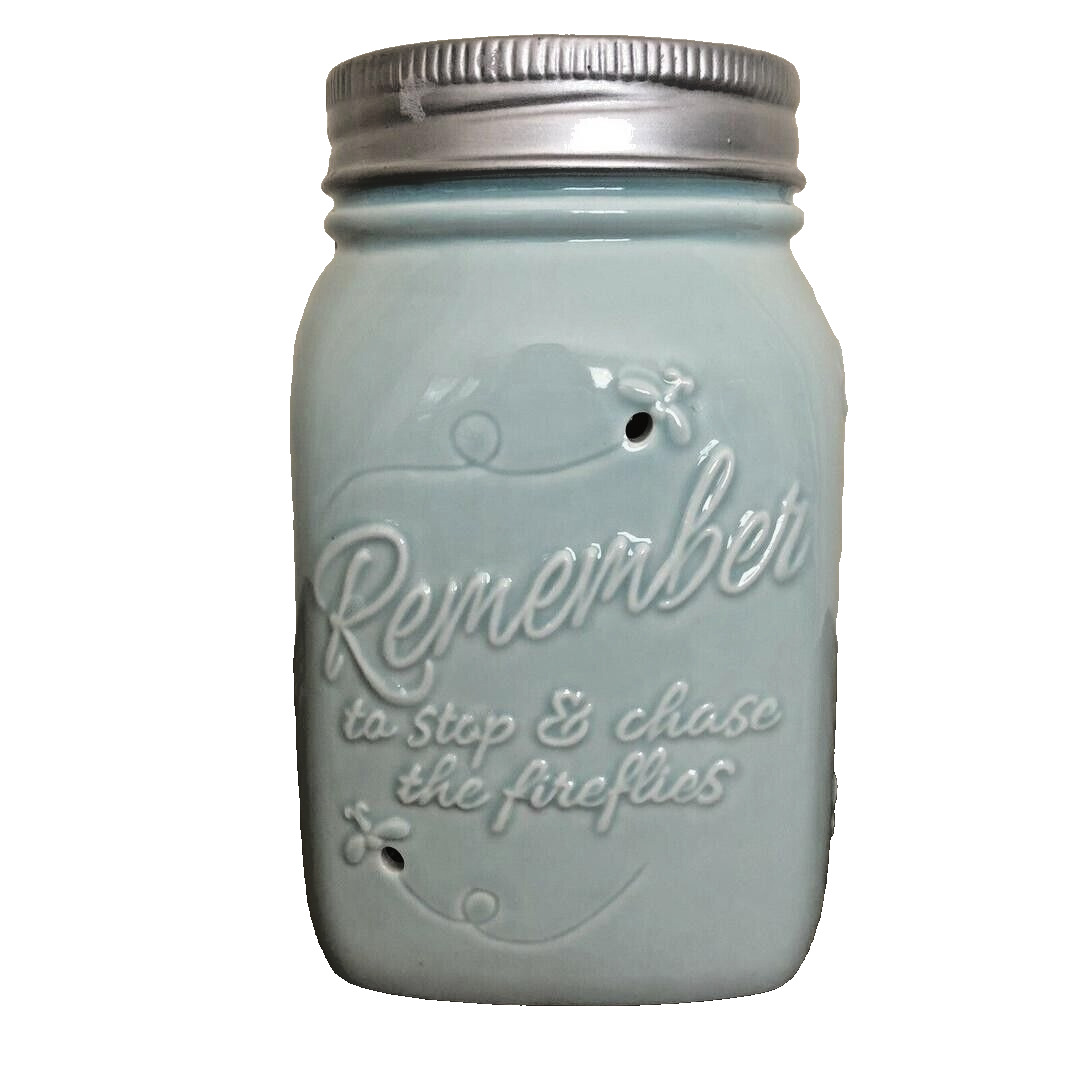 Scentsy Large Wax Warmer Chasing Fireflies Full Size Mason Jar New In Box 7.5