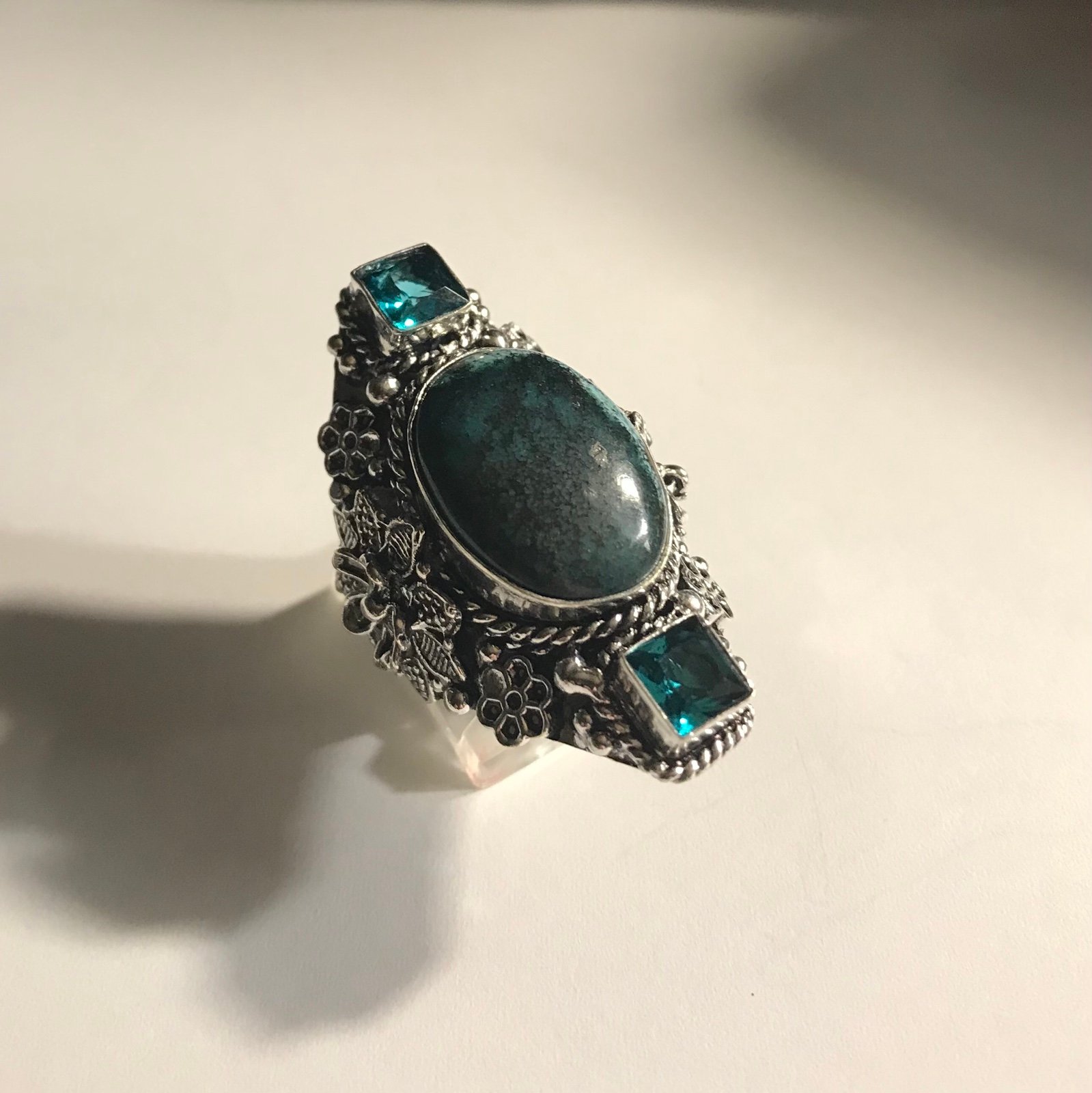 Turquoise Blue Topaz 925 Sterling Silver Ring
