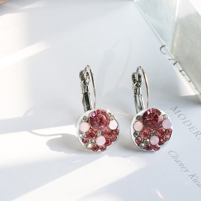 HEART LETTER 925 SILVER STUD EARRINGS WOMEN TEEN GIRLS MOM DAUGHTER, ELDM153S