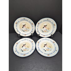 Vintage Newcor Kitchen Kow Salad Plates Lot of 4 by Lois Mills Ltd 1994