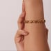 Waterproof gold plated detailed chain bracelet