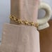 Waterproof gold plated detailed chain bracelet