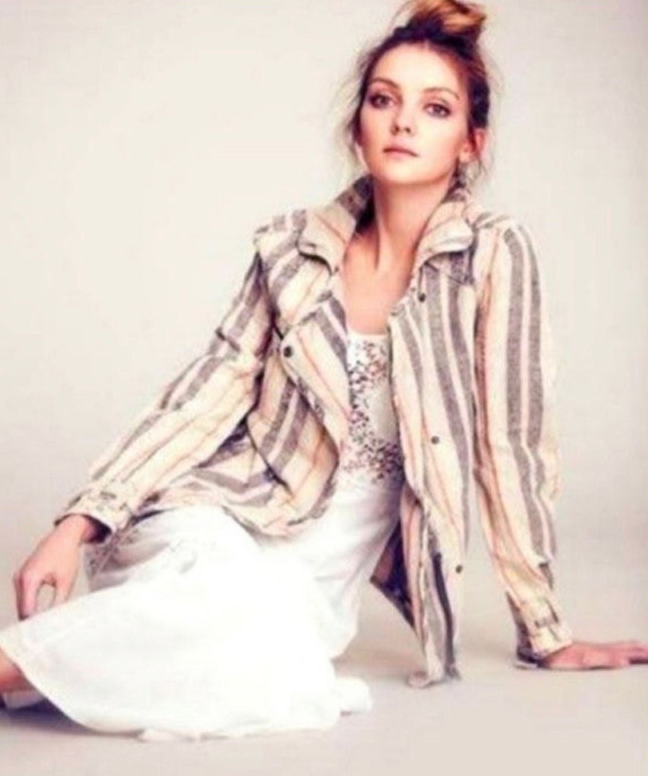 New Free People Striped Boho Jacket. Size Med. Free Shipping