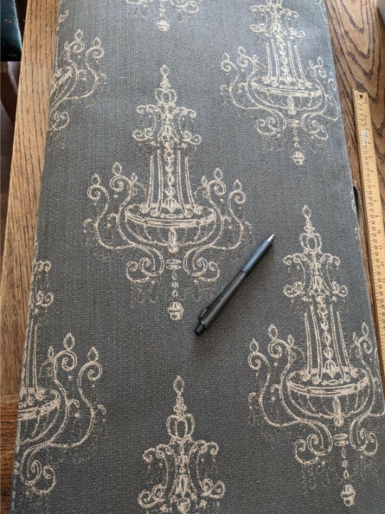 Gray Chandelier print tapestry upholstery fabric material 2 yards stock 8