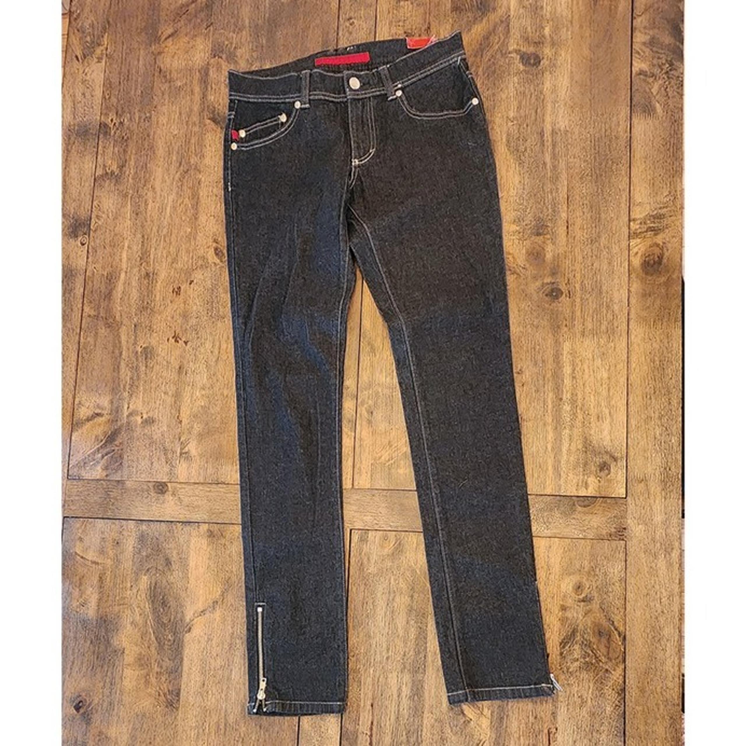 Fire Jeans Lorelei Skinny Ankle Zip Black Denim in Size 5