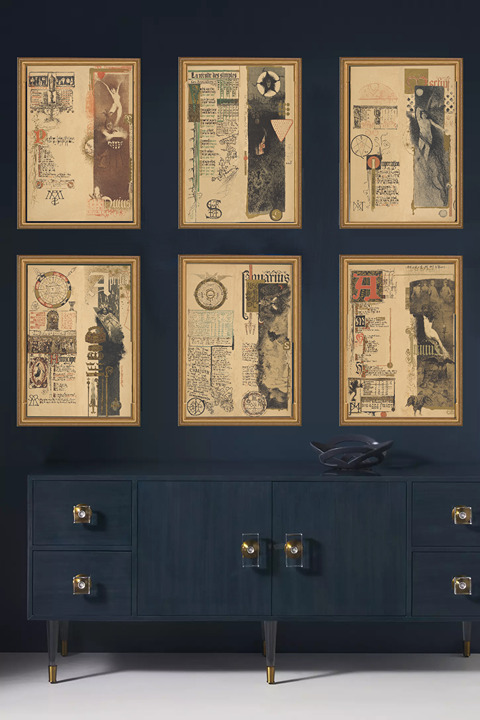 Bundle of Six: Calendrier Magique - Occult Art Nouveau Calender Page