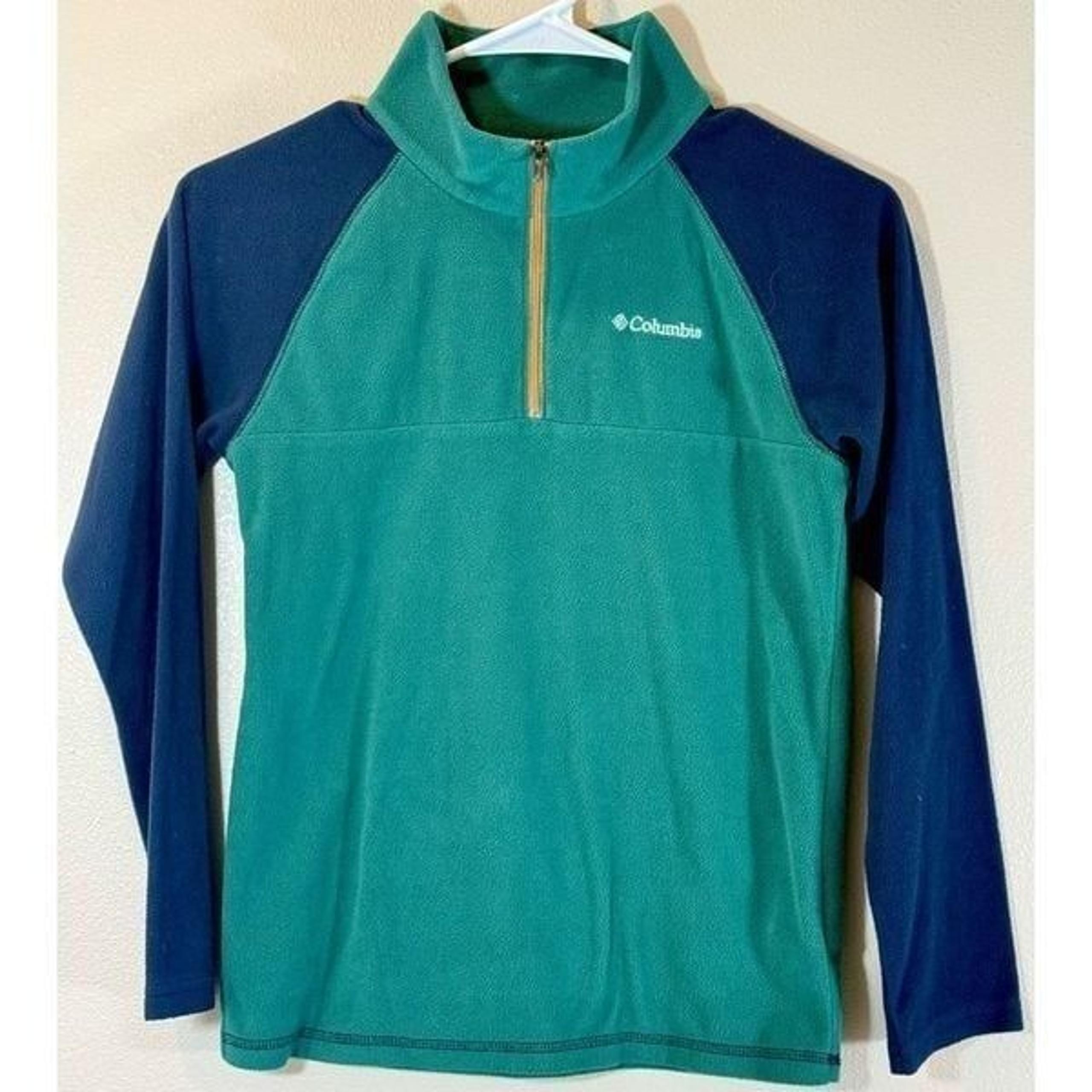 Columbia Boys Quarter Zip Lightweight Long Sleeve Fleece Pullover Medium Kids
