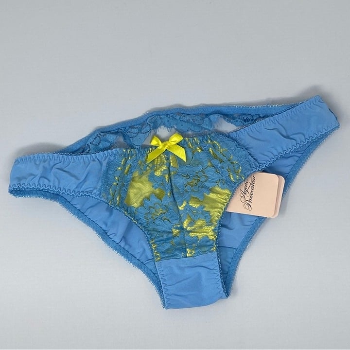 Agent Provocateur Blue Yellow Selena Brief AP2 Small NWT 95