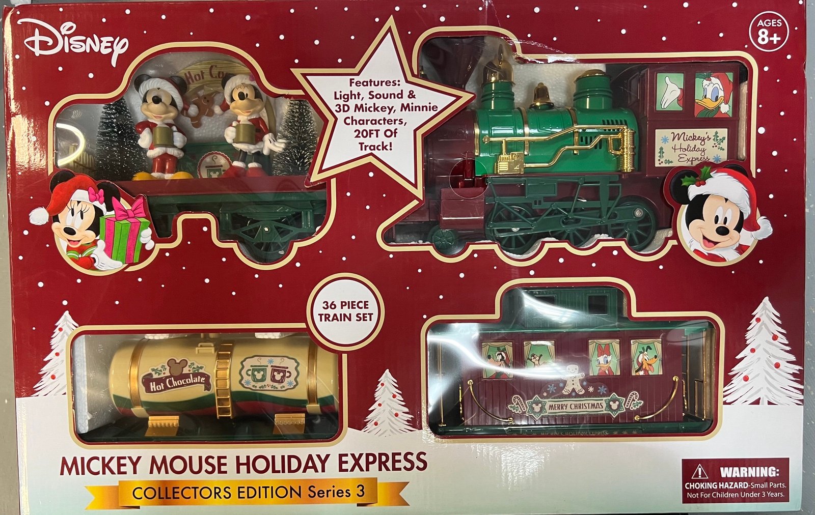 Mickey Mouse Holiday Express 36 piece train set - NEW