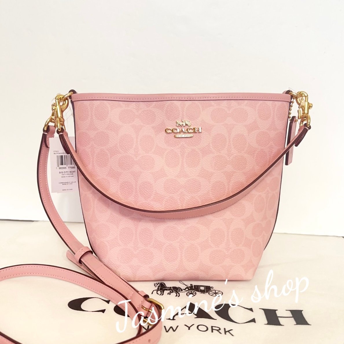 NWT Coach City Bucket Bag In Signature Canvas CT800