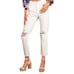 NWT AFRM Luisa White Distressed High Rise Ankle SkinnyJeans Button Fly Size: 27