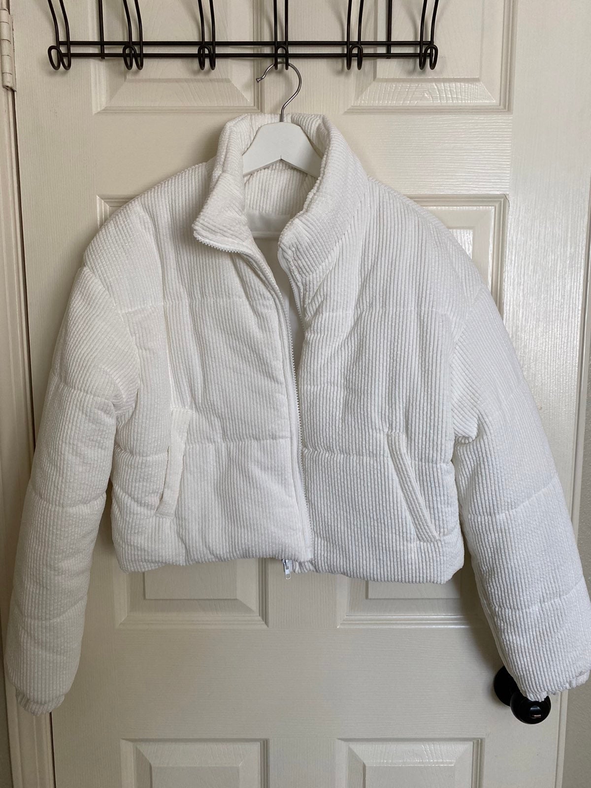 zara white puffer coat