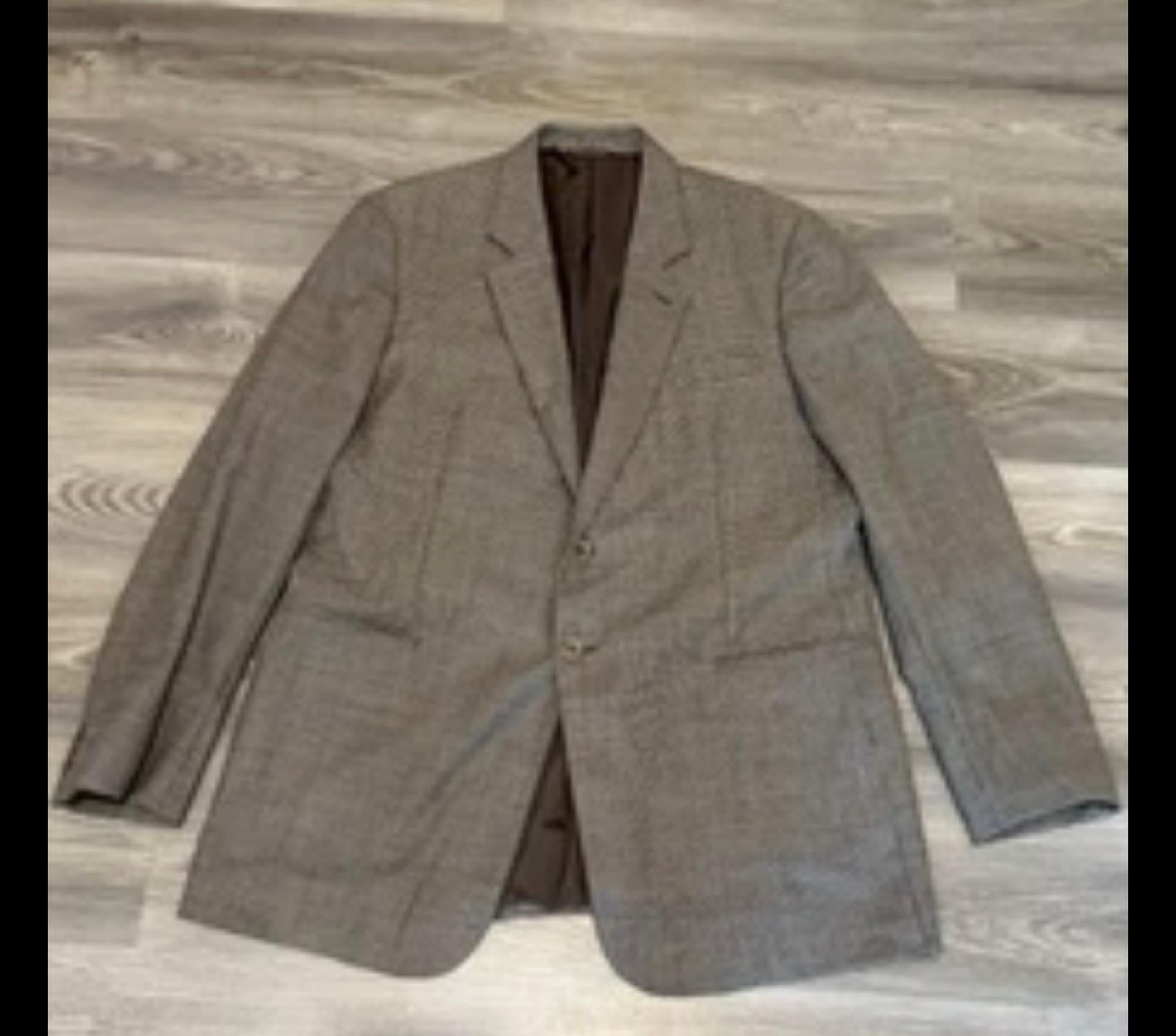 Wool Cashmere Sport Coat Blazer Houndstooth Mens 42R Made n Italy - Giorgio Armani