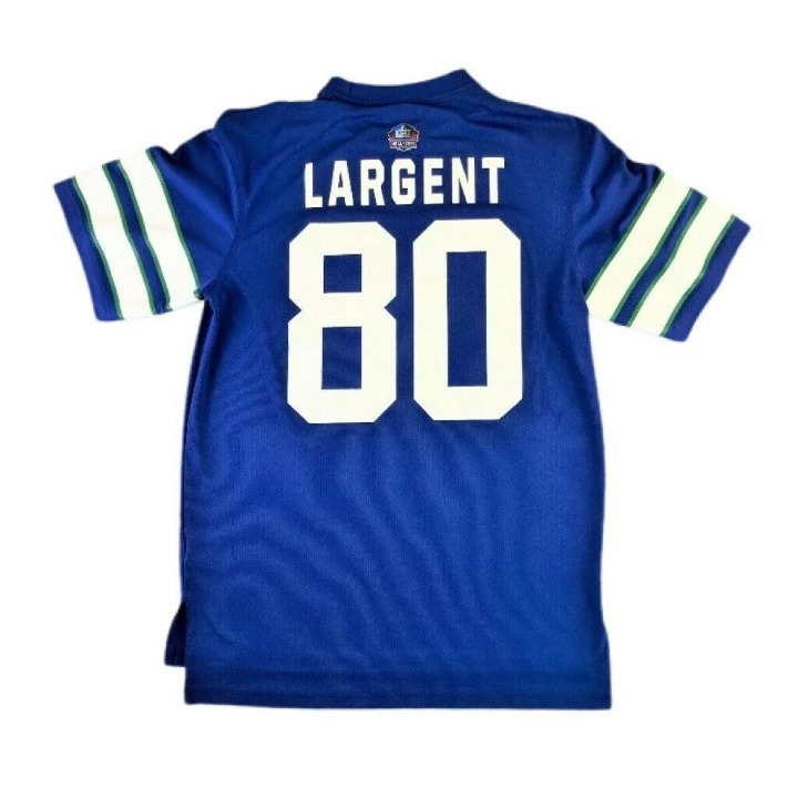 Steve Largent #80 Seattle Seahawks NFL Pro Football Hall of Fame Jersey Shirt LG