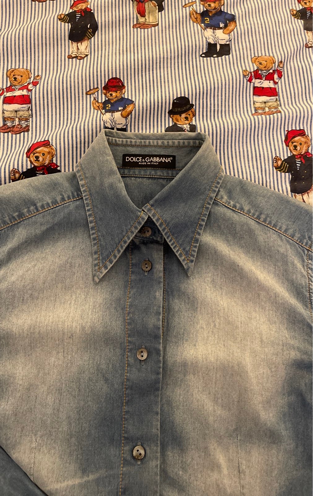 Dolce and Gabbana womens shirt soft denim size S