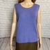 New Eileen Fisher Sleeveless Purple Wool Shell Top Size XL