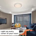 OOWOLF LED Ceiling Light, 40W 15.4 Inch Dimmable Ceiling Light Brightness Adj...