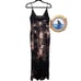 Anthropologie Adelyn Rae Rosanna Pink on Black Floral print jumpsuit size L NEW