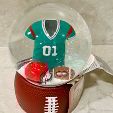 NEW Football snow globe, Jersey, helmet, football on football base! Great gift!