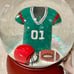 NEW Football snow globe, Jersey, helmet, football on football base! Great gift!