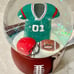 NEW Football snow globe, Jersey, helmet, football on football base! Great gift!