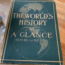 The Worlds History At A Glance 800b.c to 1913 a.d. first edition large hardcover
