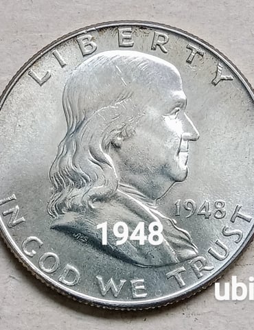 1948 Franklin Half Dollar • .900 Silver • Better Date • FBL • CH BU *fh484